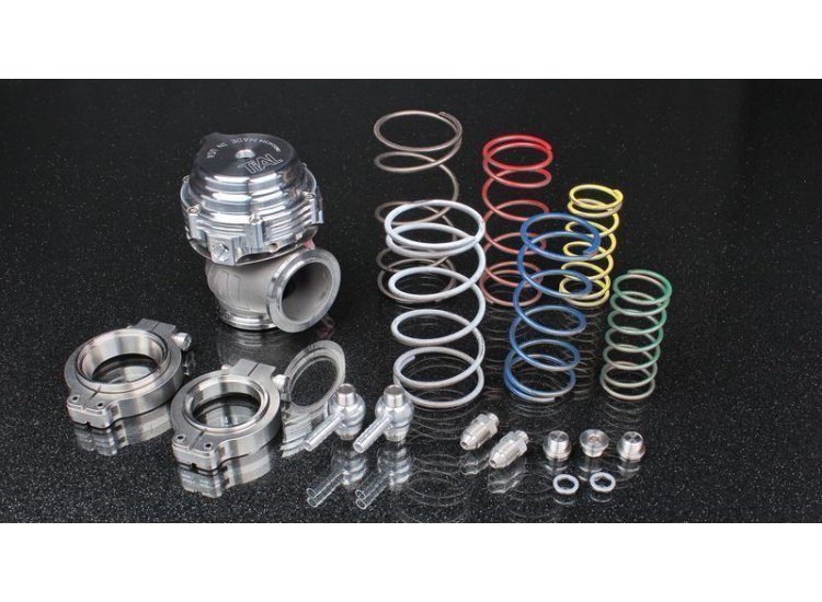 Вестгейт (wastegate, клапан сброса выхлопных газов), MV-S 38 мм silver/серебристый с установочным комплектом от 0,3 до 1,7 BAR MV-S SILVER