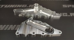 Tuning Toys Проставка в замен штатной помпы с выходом AN16 для системы охлаждения Toyota 2JZ с натяжителем ремня генератора