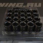 Гайки колесные Topfit открытые M12*1.25, высота - 32мм, черные