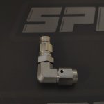 Фитинг мама AN-03 3/8X24 под прямой конус, 90° D-03 нержавеющая сталь