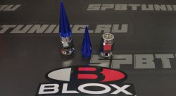 Гайки колесные Blox nut сталь+алюминий M12*1.5, синие