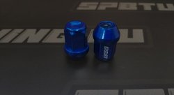 Гайки колесные Rays style M12*1.5, высота -35мм, синие