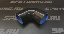 Патрубок (63-70мм) 90град. силиконовый 2.5'-2.75 - черный