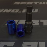 Комплект колесных гаек 12x1.5 - синий хром