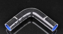 Патрубок силиконовый 22мм 90гр, L=150*150 мм, черный