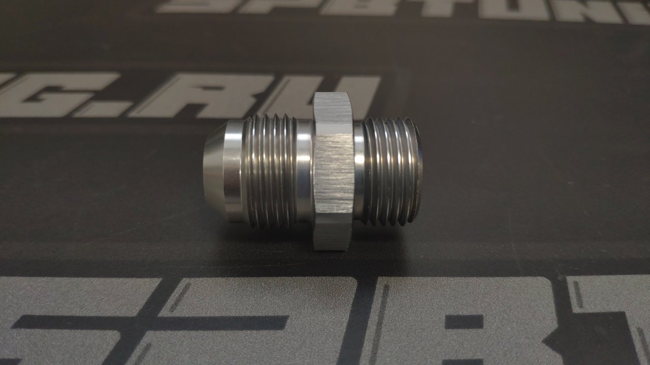 Адаптер П 1/2X14 BSP - П AN10, алюминий, BLACKROCK LAB