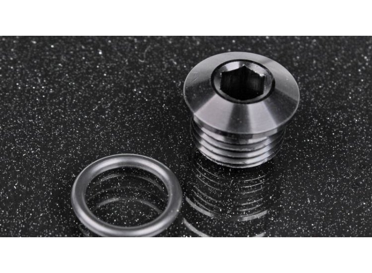 Фитинг заглушка ORB6 с резиновым кольцом, черная