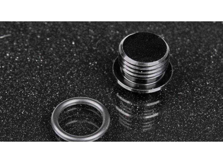 Фитинг заглушка ORB6 с резиновым кольцом, черная