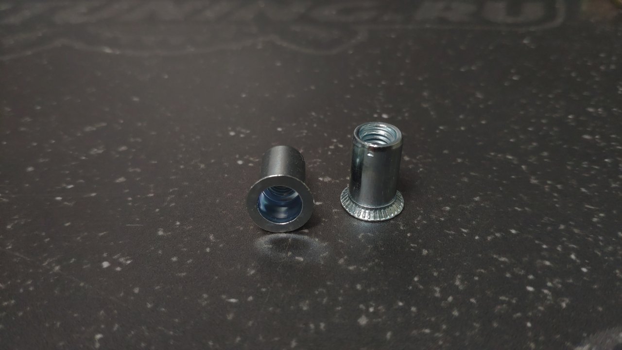 Заклепка-гайка М4, потайной буртик, нержа