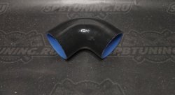 Патрубок силиконовый  3.5 (89mm) 90 градусов, черный