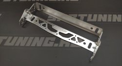 Крепление для номера авто (складное) серебро алюминий