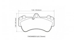 Колодки тормозные DC1007P16 DC Brakes Street STR.S+, перед PORSCHE CAYENNE (955); VW TOUAREG 330 ММ;