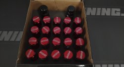 Гайки колесные Rays style M12*1.5, высота - 55мм, красные