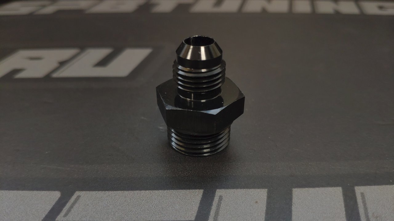 Фитинг AN6 - ORB8 (папа-папа) c резиновым кольцом 