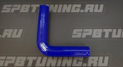 Патрубок силиконовый 25 мм, 90°, L=150*150 мм, синий