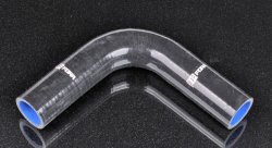 Патрубок силиконовый 28 мм, 90°, L=150*150 мм черный