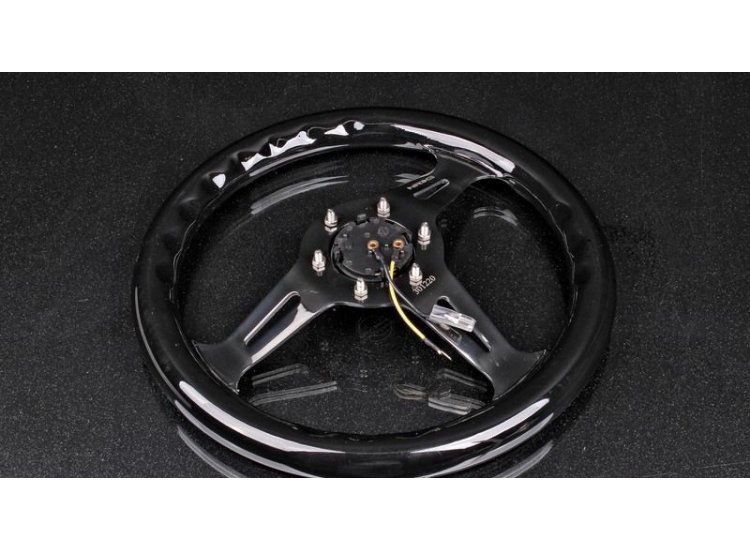 Руль NRG 310 мм, нулевой вылет, дерево, черный 