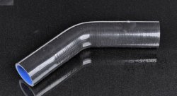 Патрубок силиконовый 35 мм, 45°, L=150*150 мм, чёрный 