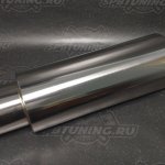 Бочка выхлопная прямоточная AJS (по мотивам Apexi N1 Subaru) 76мм