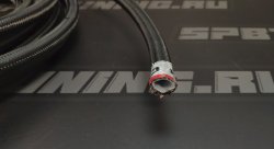 Шланг тефлоновый AN8 в армированной стальной + синтетическая оплетка PTFE