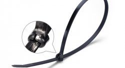 Стяжки со стальным зубом 4*200 черные 