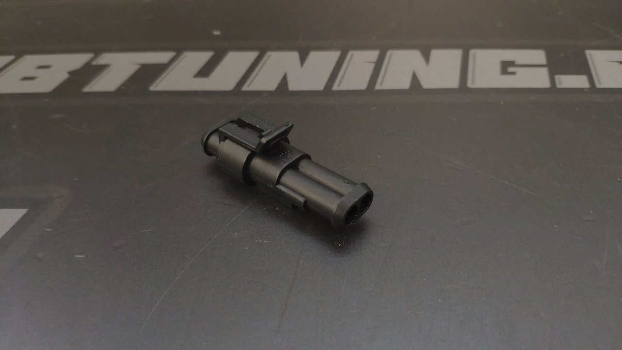 Разъем герметичный 2pin черный