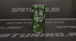 Напиток слива зелёная с добавлением сахара, Woongjin, ж/б, 180мл.