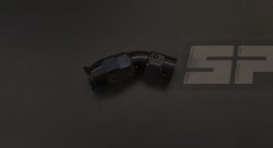 Фитинг AN6 45* полнопоточный для тефлонового шланга PTFE
