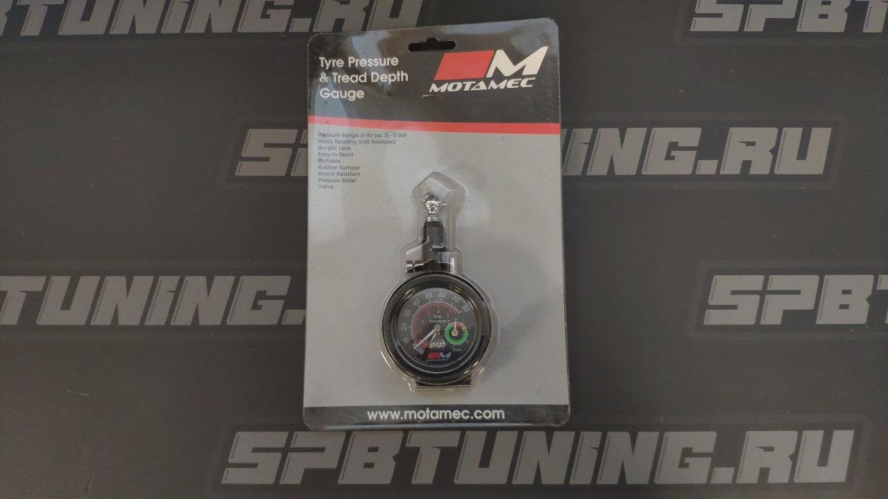 Манометр для шин, с датчиком измерения протектора Motamec 0-80 psi
