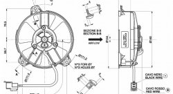 Вентилятор втягивающий (за радиатором) 5,2" (130mm) 579 м3/ч SPAL 12v