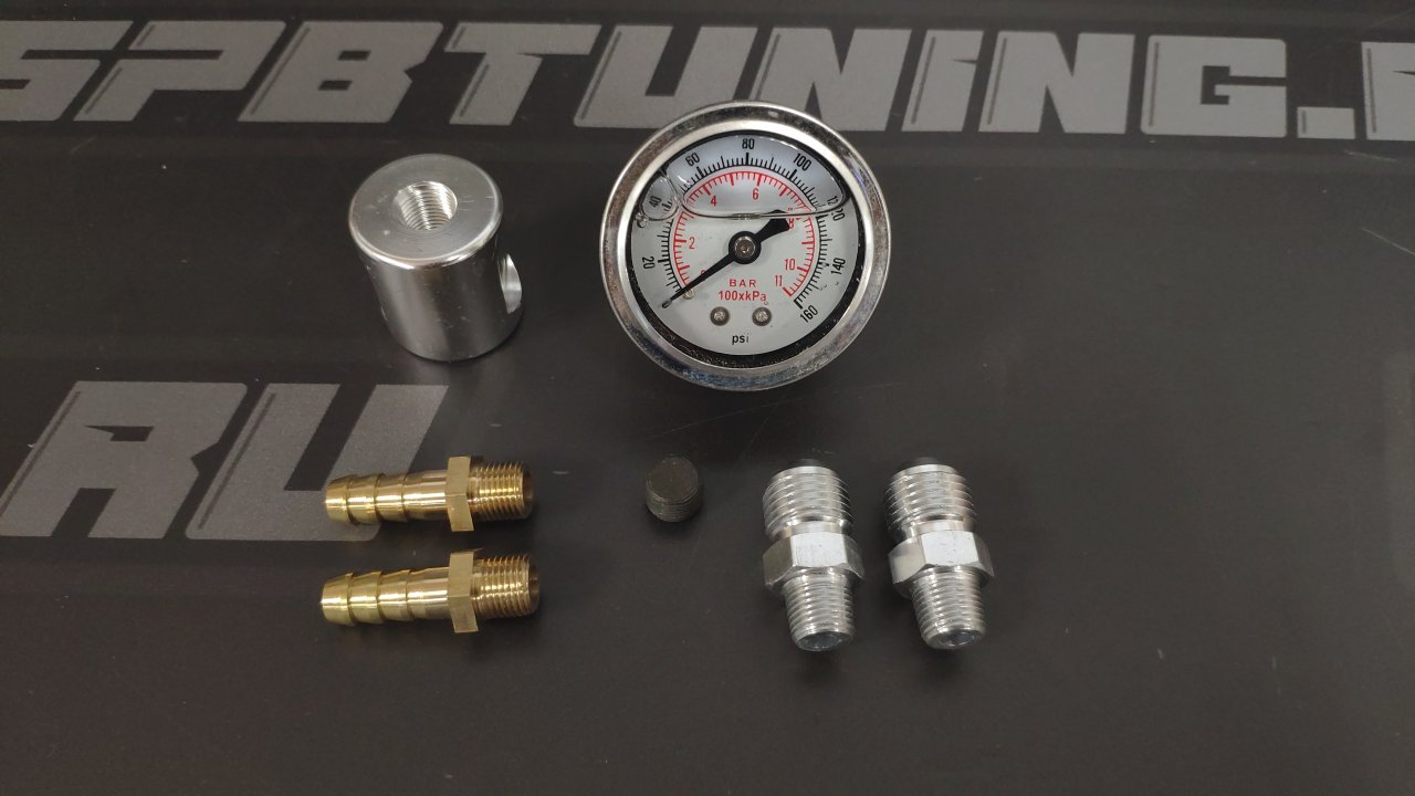 Mанометр с установочным комплектом под шланг