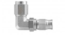 Фитинг мама AN-03 3/8X24 под прямой конус, 90°, D-03 сталь, BLACKROCK LAB