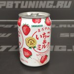 SANGARIA Напиток б/а "Клубника с молоком" 275 мл. Япония