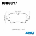 Колодки тормозные DC1898P17 DC brakes Street STR.S+, задн A4 B9; A5 F53; Q5 FYB; Q7 4MB; TOUAREG CR7