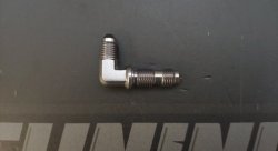 Адаптер  проходной AN3 - 90°, алюминий в перегородку