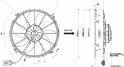 Вентилятор Spal 12" VA01-AP90/LL-66A (305 мм) 12V 3170 м³/ч