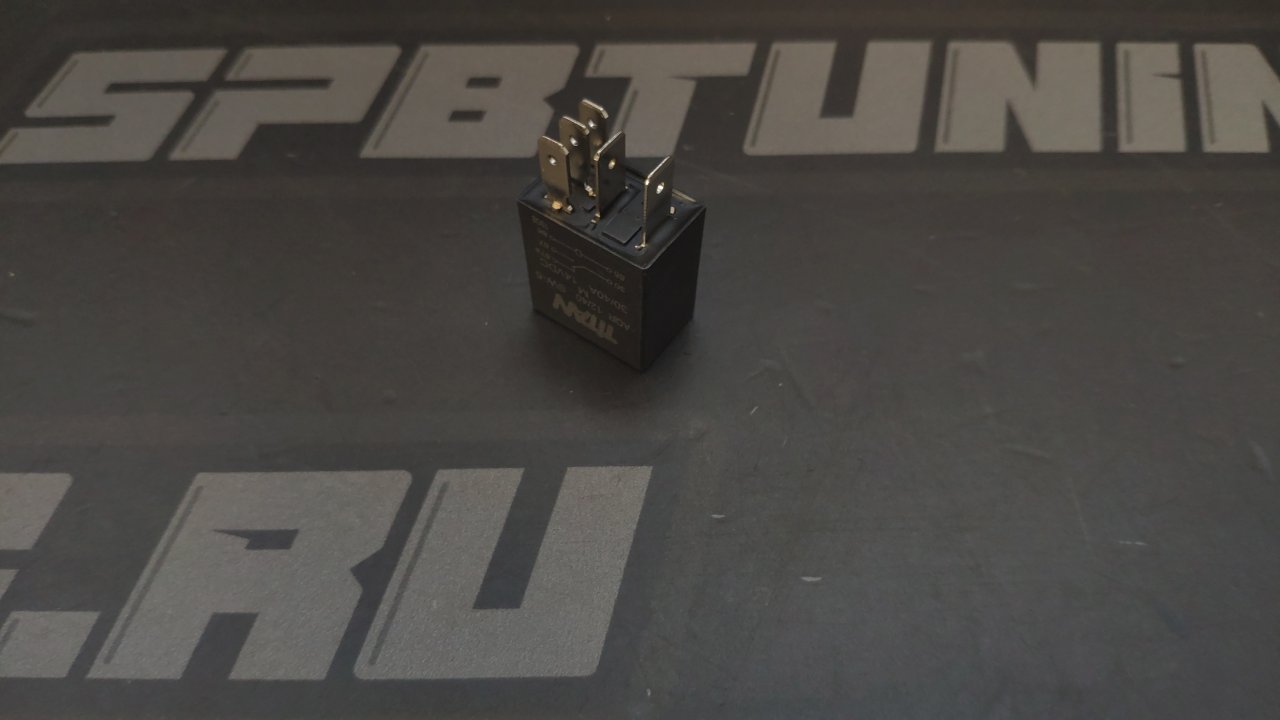 Автомобильное реле блокировки узкое, 5ти контактное, 12В 40A