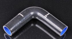 Патрубок силиконовый 38 мм, 90°, L=150*150 мм, чёрный