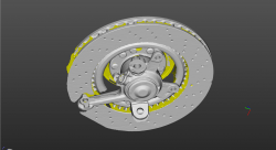 3D скан поворотного кулака Supra A80 + тормозной диск 360мм Lexus ISF