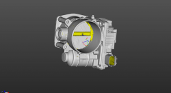 3D скан дроссельной заслонки Hitachi 70мм Infinity