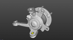 3D скан поворотного кулака Supra A80 перед