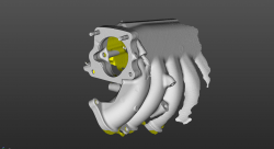 3D скан коллектор 2JZ-GTE vvti часть под дроссель