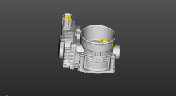 3D скан дроссельной заслонки Hitachi 70мм Infinity