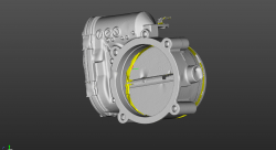 3D скан дроссельной заслонки Bosch 82мм