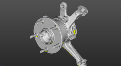 3D скан поворотного кулака Supra A80 перед