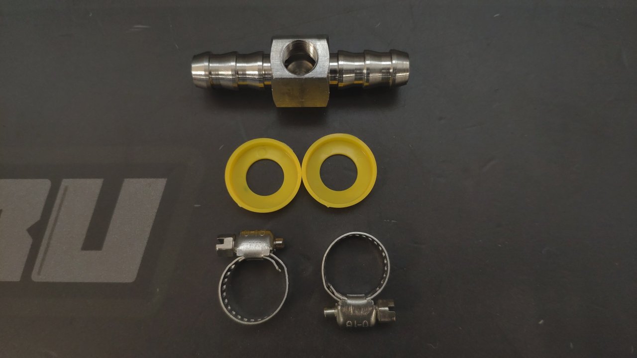 Адаптер (тройник) с портом 1/8 под шланг 10мм