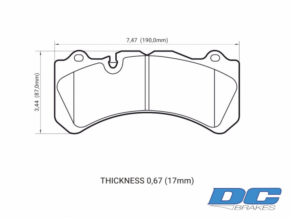 Колодки тормозные DC9009P17 DC Brakes Street STR.S+ Brembo GT 6 поршней тип J, N