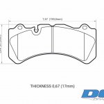 Колодки тормозные DC9009P17 DC Brakes Street STR.S+ Brembo GT 6 поршней тип J, N