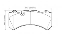 Колодки тормозные DC9009E17 DC Brakes RT.2 Brembo GT 6 поршней тип J, N
