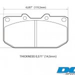 Колодки тормозные DC0647P14 DC Brakes Street STR.S+, передние SUBARU Impreza WRX; Nissan 300ZX; HPB